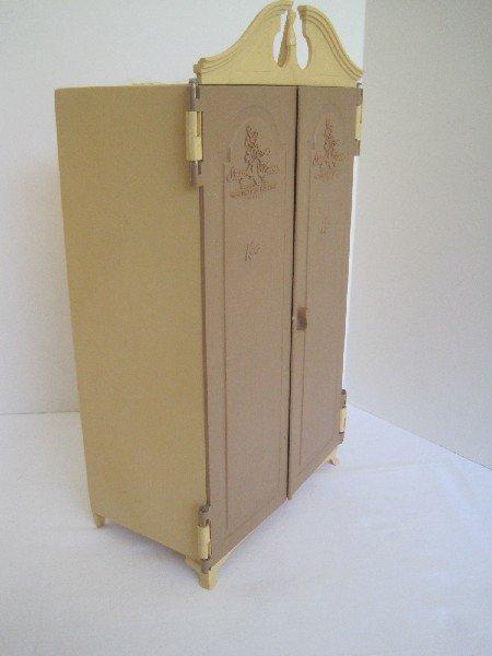 Vintage Ken Susy Goose Mattel Inc. Wardrobe Armoire w/ Hanger & Fitted Interior Compartments ©1963