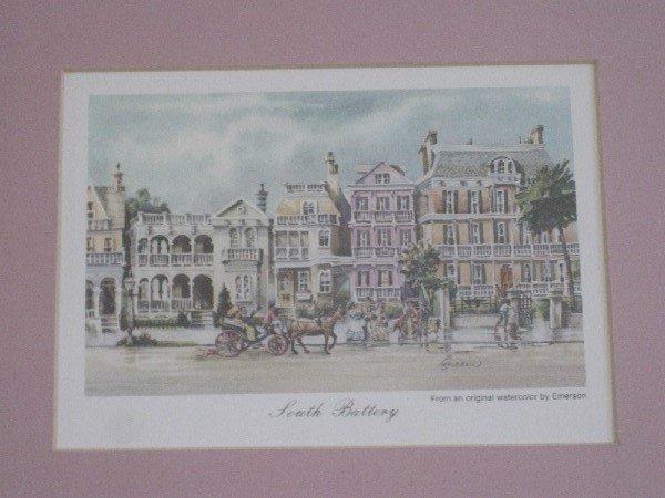 2 Emerson Charleston Scenes "South Battery" & "Number Two Meeting Street"  Prints