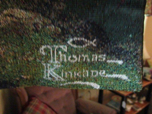 Rural Scene Tapestry w/ Mother Teresa Quote by Thomas Kinkade w/ Wood Shaft Top