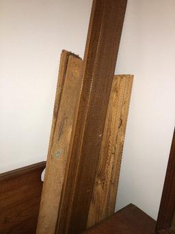 Wooden Cherry Veneer Head/Foot Board Spindle/Block Posts, Ball Top