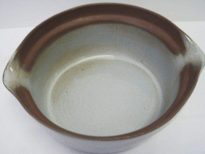 Peter Pots Pottery Mid Century Style Mahogany Brown Oval Design Covered Casserole