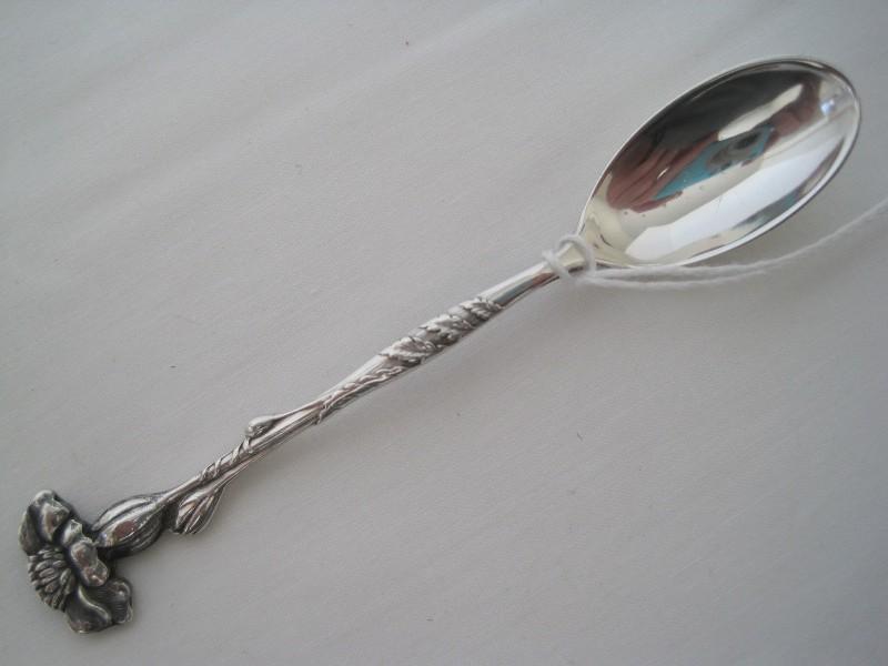 Tiffany & Co. Sterling Art Nouveau Flower "Floral" Design Demitasse Spoon (11.7 grams)