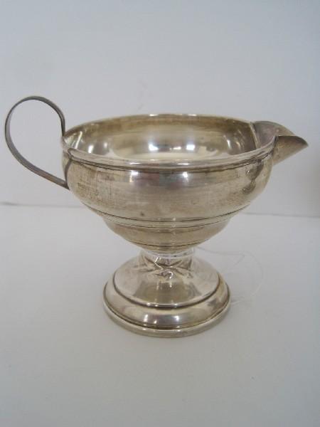 Pair - National Sterling Weighted Base Creamer(94.5 grams) & Open Sugar Bowl(91.5 grams)