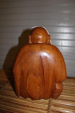 Laughing Buddha Solid Wood Desk/Shelf Décor