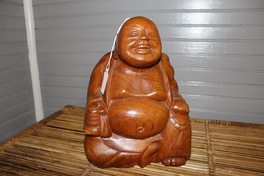 Laughing Buddha Solid Wood Desk/Shelf Décor