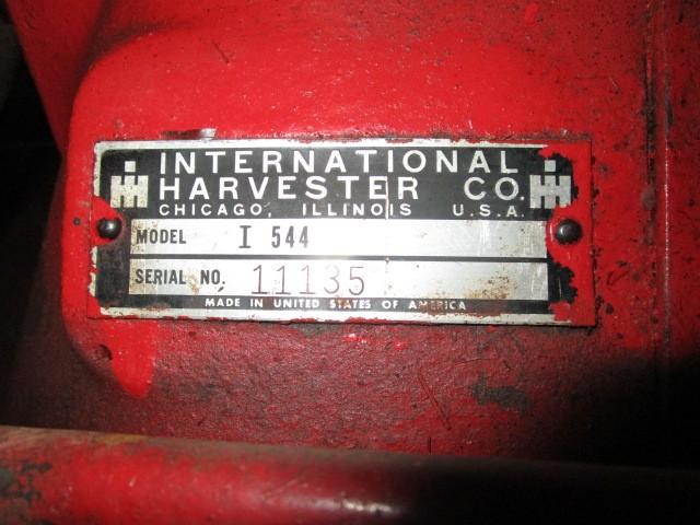 Red International Harvester Co. Model I544, Serial No.1135