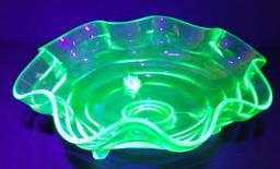 Super Rare Fenton Pre-1940's Mematomicera Tri-Footed Bowl