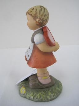 Goebel Hummel Bisque "For The One I Love" Little Girl Holding Heart Behind Her Back Figurine