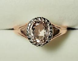 Silver Morganite 1.5ct Ring