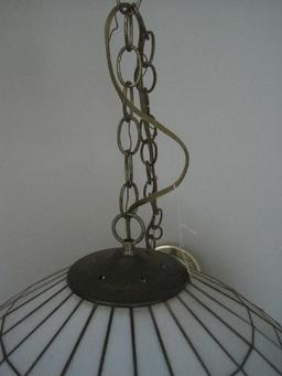 Tiffany Style Flower Buds/Foliage Design Ceiling Hanging Light Fixture