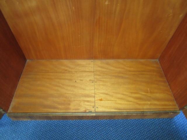 Wooden 2 Hutch Door Wardrobe Metal Rod w/ 2 Side Coat Hangers, 1 Inlay Shelf Removable