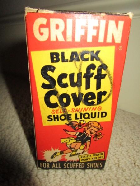 Griffin Black Scuff Cover Self Shining Shoe Liquid in Original Box