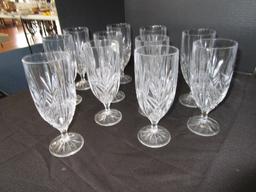 Shannon Ice Tea Dublin Pattern Glasses 11, 7 3/4" H Lead Crystal Glass Godinger