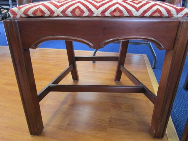 Solid Mahogany Wooden Chairs by Art Welling w/ Ornate Acanthus Leaf/Lattice Backs