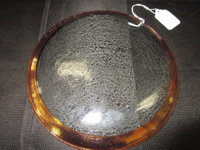 Annieglass Roman Plate 24kt Gold Flake Rim