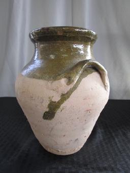 Glazed Stoneware Pottery w/ Handles Urn Style