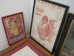 Lot - Novelty Plaques, Framed Prints, "The Shadow Of Your Smile", Etc.