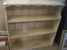 Painted Bookcase w/ Panel Design Back