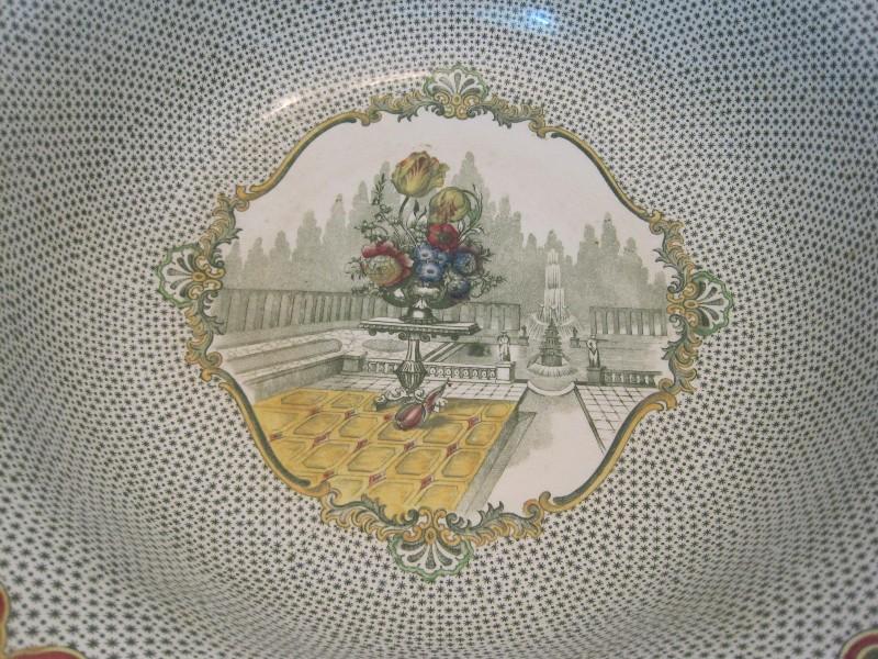 Early Spode Copeland Wash Bowl w/ Pitcher English Garden/Urn