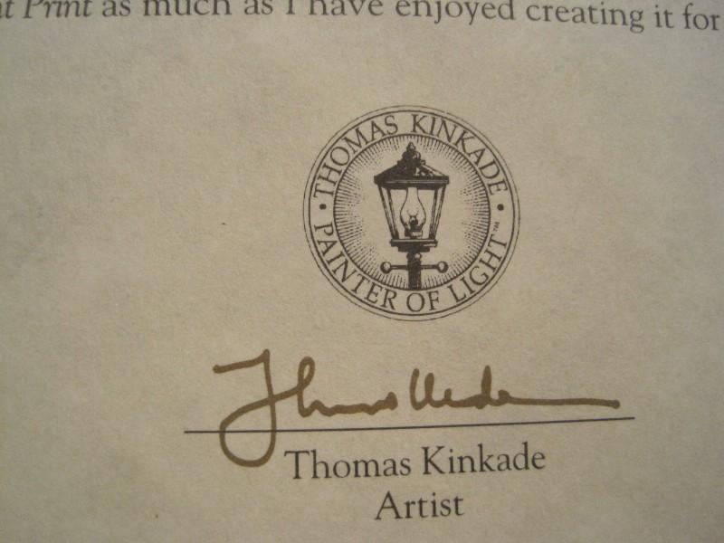 Thomas Kinkade Accent Print House/Garden Landscape Scene