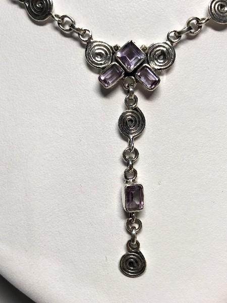 Silver Amethyst Necklace