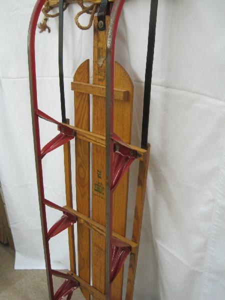 Vintage Rocket Plane Sled by American Acme Co. Wood/Metal Frame