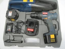 Ryobi Cordless Drill Model HP 1202 & Task Hand Vacuum Model VC120