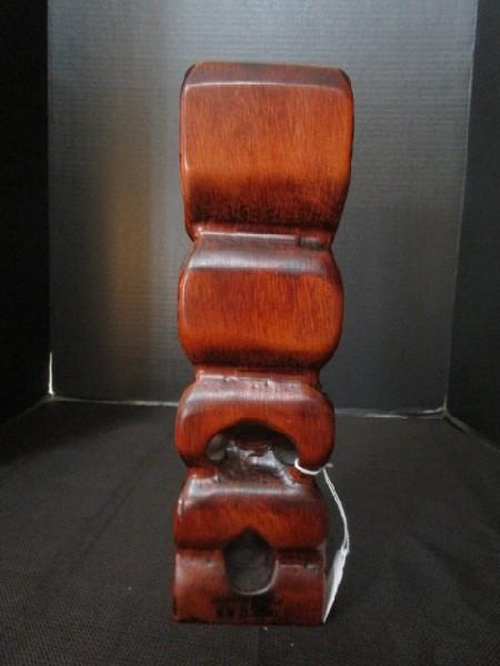 Maori Wooden Carved Décor w/ Paua Shell Eyes