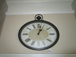 Westclox Oval Clock w/ Scalloped Urn Finial