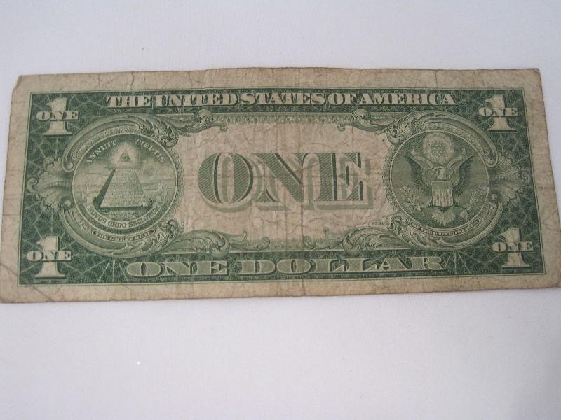 One Dollar Silver Note Certificate Series 1935F X18651460I