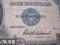 One Dollar Silver Note Certificate Series 1935F X18651460I