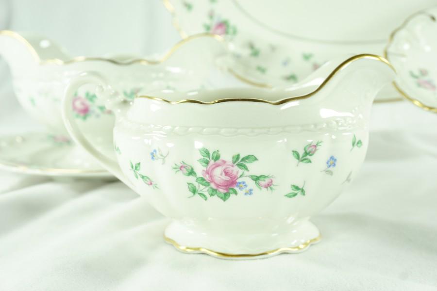 Set 4 - 1955 Princess China Tru-Tone USA "Sweet Briar" Service Pieces