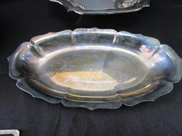 Lot - Silverplate Dishes, Scalloped, Petal Rim, Etc.