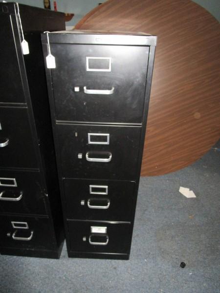 4 Drawer Black Metal File Cabinet by Hon