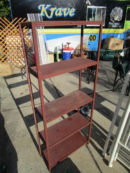 5-Tier Metal Shelf Adjustable w/ Attached Tool Clasps