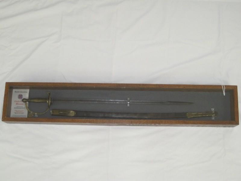 CSA Confederate States Army Civil War Sabre Sword w/ Sheath Blade Engraved "CSA"