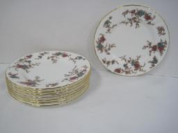 8 Minton Bone China Ancestral Pattern Floral/Foliage Design 6 3/8" Bread & Butter Plates