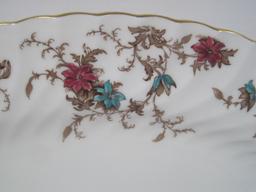 Minton Bone China Ancestral Pattern Floral/Foliage Design 12" Ovals Serving Platter