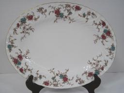 Minton Bone China Ancestral Pattern Floral/Foliage Design 12" Ovals Serving Platter