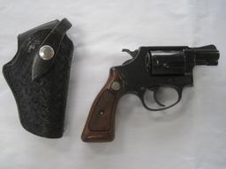 Smith & Wesson .38 Special Revolver Pistol Hand Gun w/Leather Holster- Serial#J243555