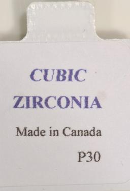 10K Gold Pink & White Cubic Zirconia Pendant
