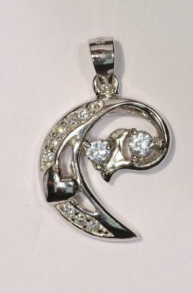 Sterling Silver Cubic Zirconia Pendant