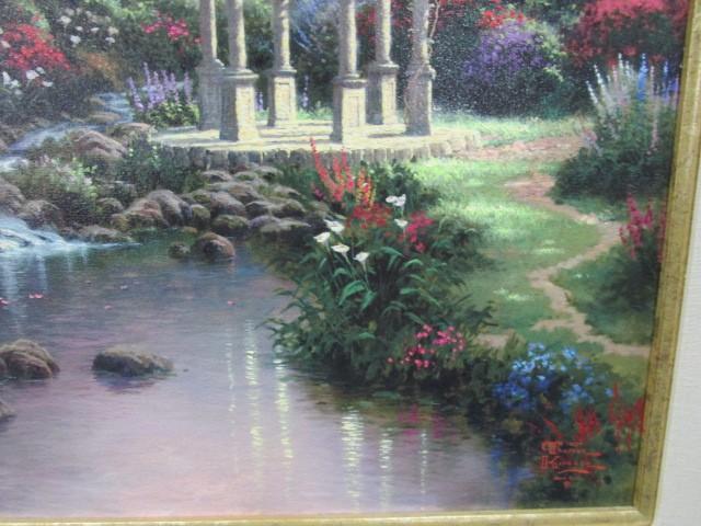 "Pools of Serenity" Thomas Kinkade Oil on Canvas Print Artist Signed on Back