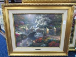 "Bridge of Hope" Thomas Kinkade Oil on Canvas Print Artist Signed on Back