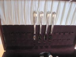 53 Pieces - Nobility Plate Royal Rose Pattern #1939 Silver Plated Flatware & Serving Pieces