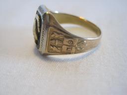 10k 1928 High School Class Ring Knight Helmet Emblem Size 6 3/4