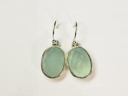 Sterling Silver Chalcedony Earrings