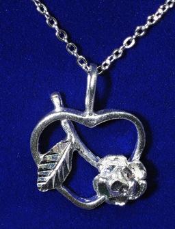 Sterling Silver Heart Design Pendent Necklace