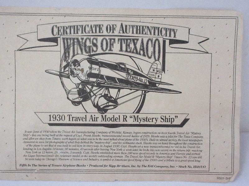 Ertl Collectibles 1930 Travel Air Model R "Mystery Ship" Texaco No.13