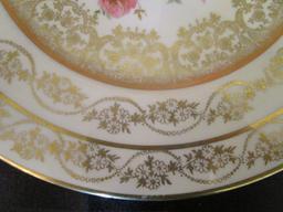 Porcelain/Ceramic Translucent China Plate Warranted 22k Gold Ornate Trim/Pattern
